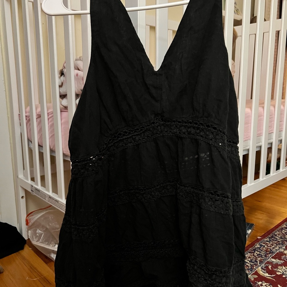 American Eagle Outfitters Black Top with Scoop Neck